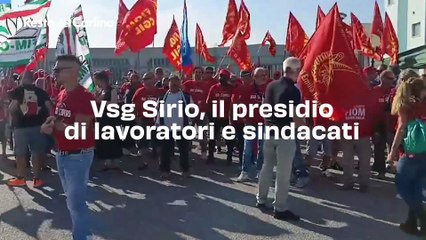 Vsg Sirio, il presidio di lavoratori e sindacati: video