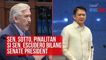 Sen. Sotto, pinalitan si Sen. Escudero bilang Senate President | GMA Integrated Newsfeed