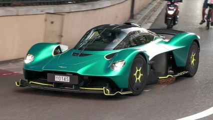 Fernando Alonso driving his Aston Martin Valkyrie in Monaco !