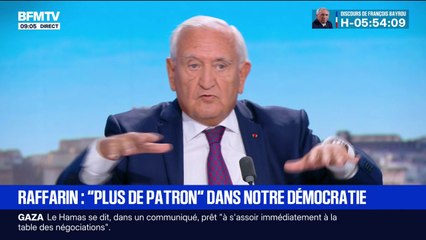 Pour l'ancien Premier ministre Jean-Pierre Raffarin, il faut "une présidentielle pour sortir du désordre"