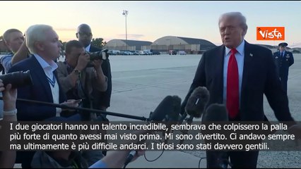 Us Open. Trump: Sinner e Alcaraz hanno un talento incredibile, mi sono divertito