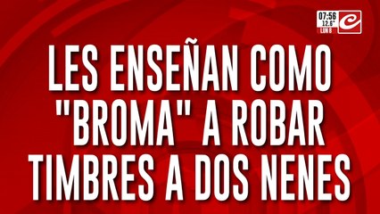Adulto les enseña a robar a dos nenes y el video se hace viral