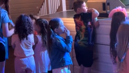 Little girl dances at holiday party and makes a very gross move