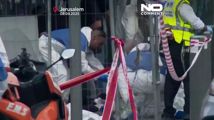 Il luogo della sparatoria a Gerusalemme che ha causato sei morti