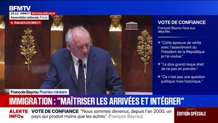 Vote de confiance: "Notre pronostic vital est engagé", lance François Bayrou
