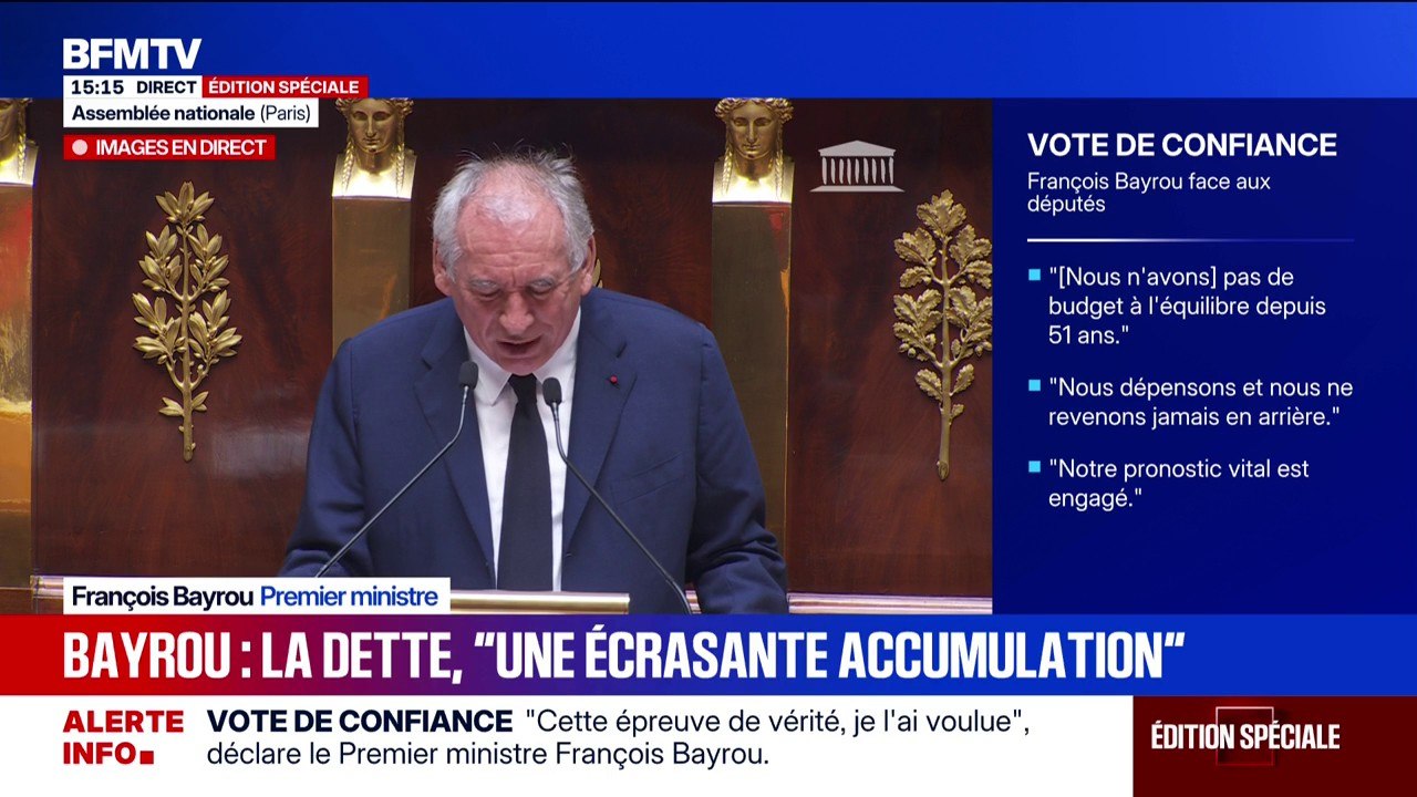 Le remboursement de la dette est "une silencieuse, souterraine,  invisible et insupportable hémorragie", pour François Bayrou