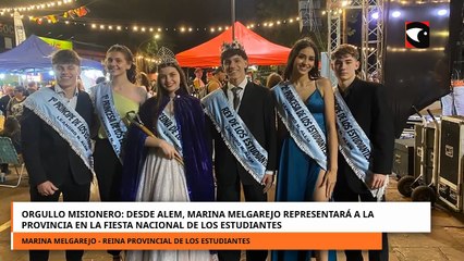 Orgullo misionero: Marina Melgarejo representará a Misiones en la Fiesta Nacional de los Estudiantes
