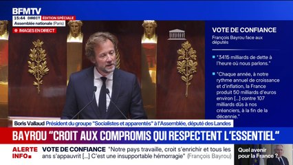 "Il n'est qu'un responsable à la crise: le président de la République", affirme Boris Vallaud (PS)