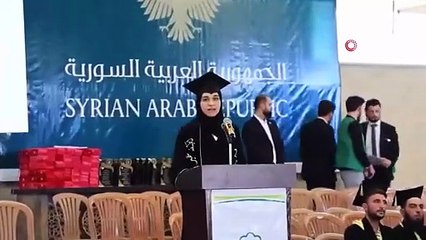 Suriye'nin First Lady'si üniversiteden mezun oldu