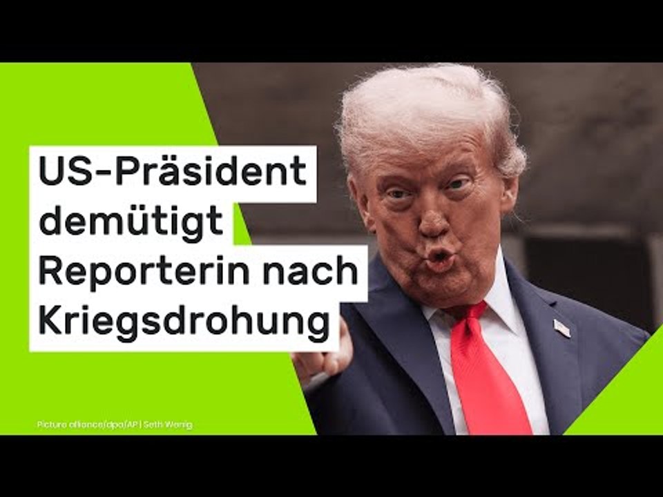 'Seien Sie still!' - US-Präsident demütigt Reporterin nach Kriegsdrohung