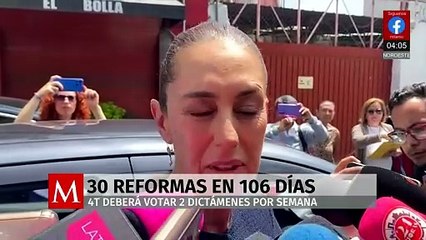 Diputados de la 4T buscan aprobar 30 reformas en 106 días