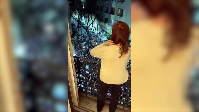Cristina Kirchner saludó a la militancia tras el triunfo