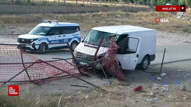 Malatya’da demir korkuluk sürücünün kafasına saplandı