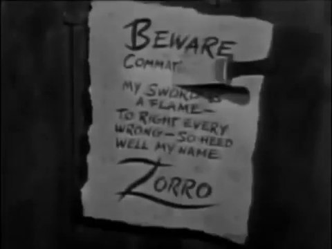 ZORRO (1957) - Presentación original de la serie en español latino - Locución de José Manuel Rosario