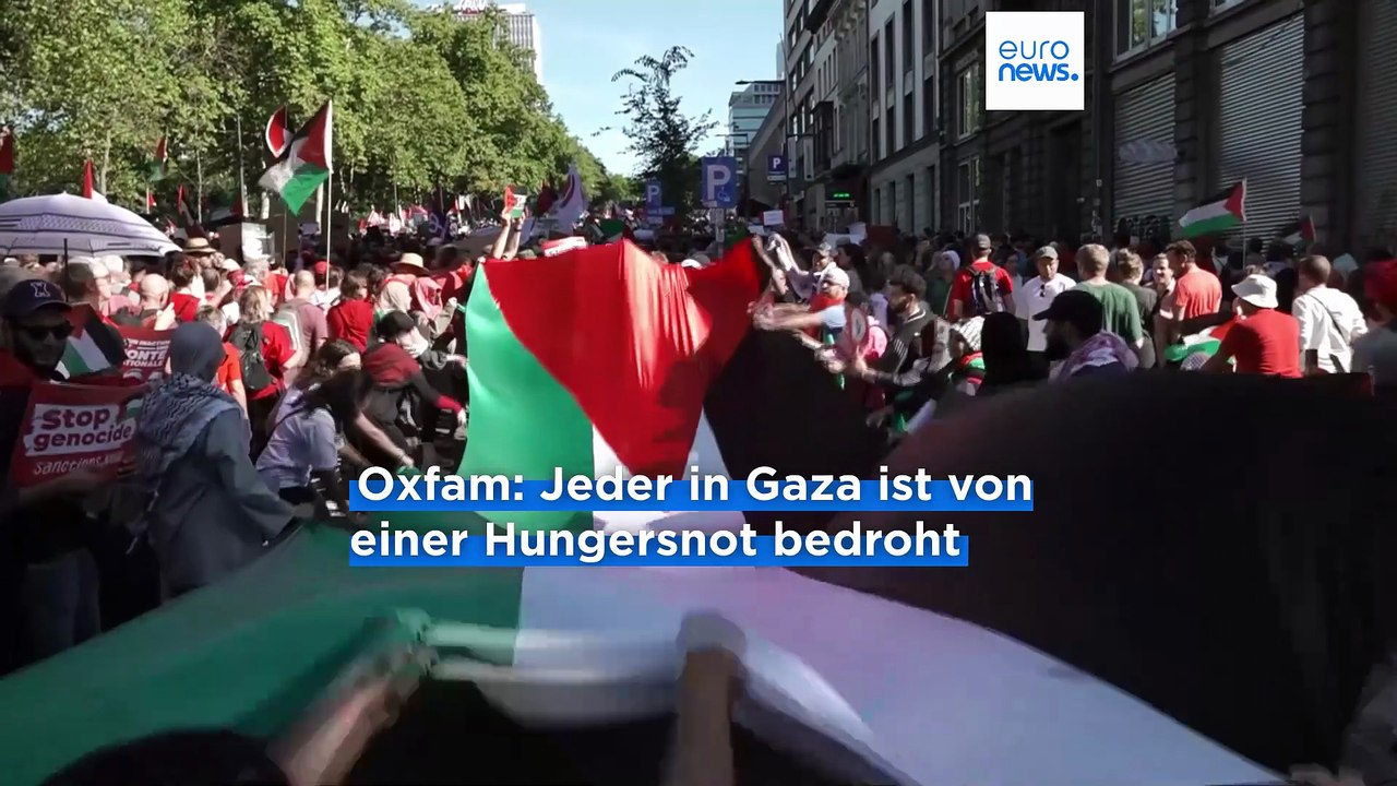 'Rote Linie für Gaza': Etwa 100.000 protestieren in Brüssel, um Druck auf Israel zu erhöhen