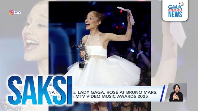 Ariana Grande, Lady Gaga, Rosé at Bruno Mars, big winners sa MTV Video Music Awards 2025 | Saksi