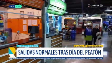 Terminal de Cochabamba retoma sus actividades, pero con una cantidad reducida de buses debido a la escases de diésel