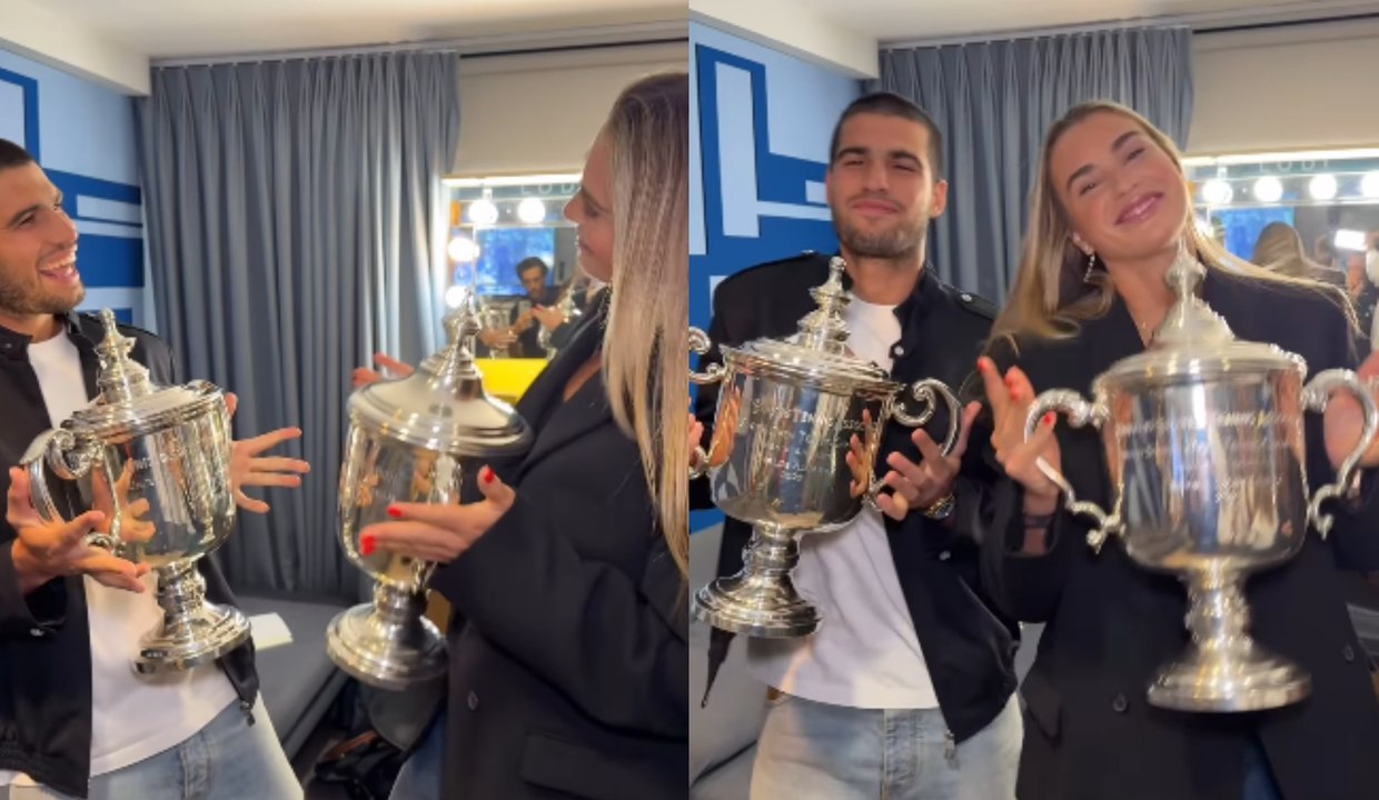 El baile de los campeones: así celebran Alcaraz y Sabalenka su victoria en el US Open