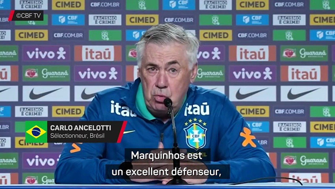 Ancelotti : "Marquinhos, l'un des meilleurs défenseurs du monde"