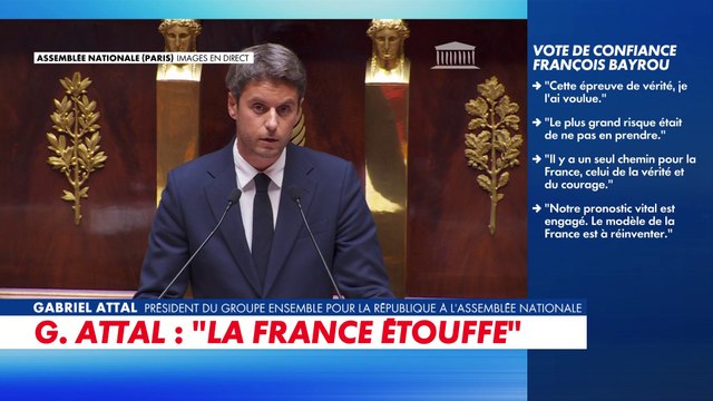 Gabriel Attal : «Ce n’est pas aux Français de régler les problèmes du Parlement»