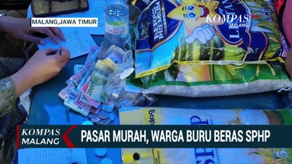 Warga Buru Beras SPHP di Pasar Murah