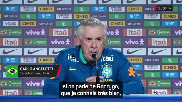 Brésil - Ancelotti : Rodrygo ? C'est le terrain qui va décider