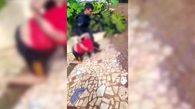 Vídeo mostra momento em suspeito de acariciar partes íntimas de criança é preso em Cascavel