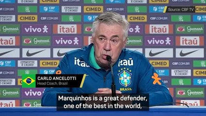 Marquinhos 'one of the best defenders in the world' - Ancelotti