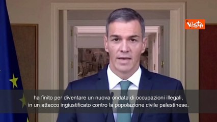 Guerra Gaza, Sànchez: "Un conto è difendersi, un altro è bombardare ospedale"