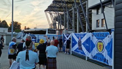 Belarus v Scotland - Scotland players arrive at the ZTE Arena