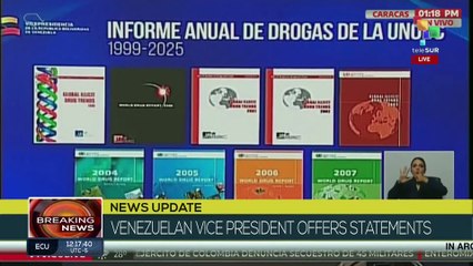 Delcy Rodríguez: For 27 years, Venezuela has not appeared in crimes related to drug trafficking - Delcy Rodríguez: Venezuela is not a drug-producing country - Delcy Rodríguez: Venezuela has made an extraordinary effort to stop drug trafficking