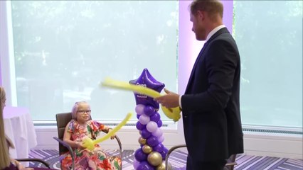 Prince Harry Has Adorable Balloon Sword Fight With 9-Year-Old Gwen