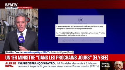 Emmanuel Macron nommera un successeur à François Bayrou "dans les tout prochains jours"