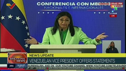 Delcy Rodríguez: Ecuador is the world's leading exporter of cocaine