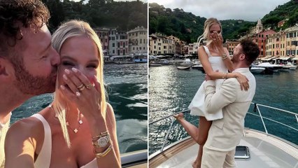 Leonie Hanne, proposta di nozze da sogno sullo yacht. Con Portofino sullo sfondo