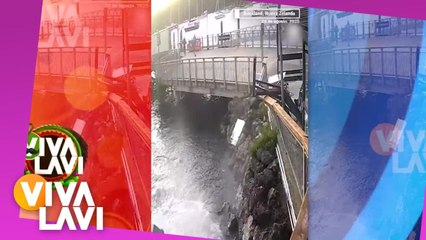 Conductora ebria pierde el control de auto y cae al agua