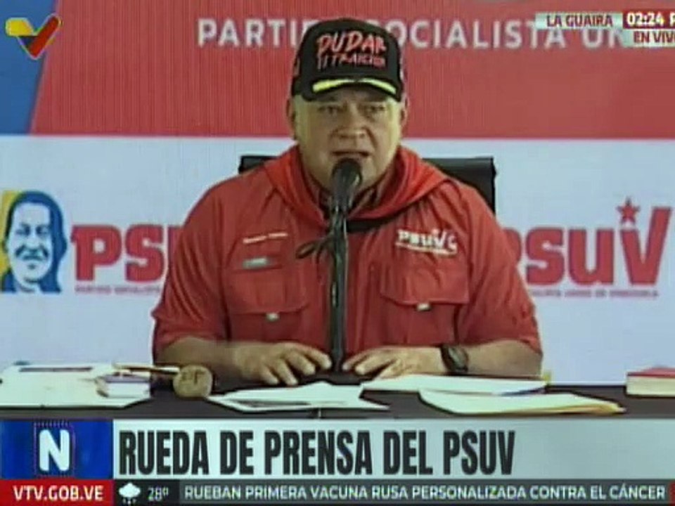 Sec. Gral. del PSUV Diosdado Cabello: No queremos guerra, pero debemos estar preparados y alertas