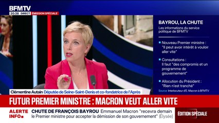 Futur Premier ministre: "Le problème, c'est le décalage entre la politique du gouvernement et l'écrasante majorité des Français", observe Clémentine Autain, députée de Seine-Saint-Denis