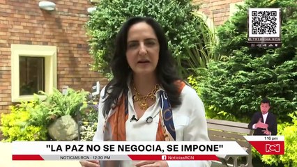 María Fernanda Cabal: "La paz no se negocia, se impone con la autoridad y la ley"