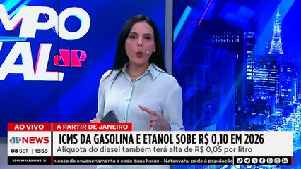 ICMS em gasolina e etanol vai subir R$ 0,10 por litro em 2026 | TEMPO REAL
