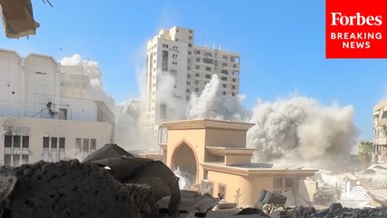 Israeli Airstrikes Hit High-Rise Building Housing Human Rights Organization In Gaza