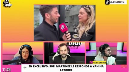 Sofía Martinez le respondió a Yanina Latorre