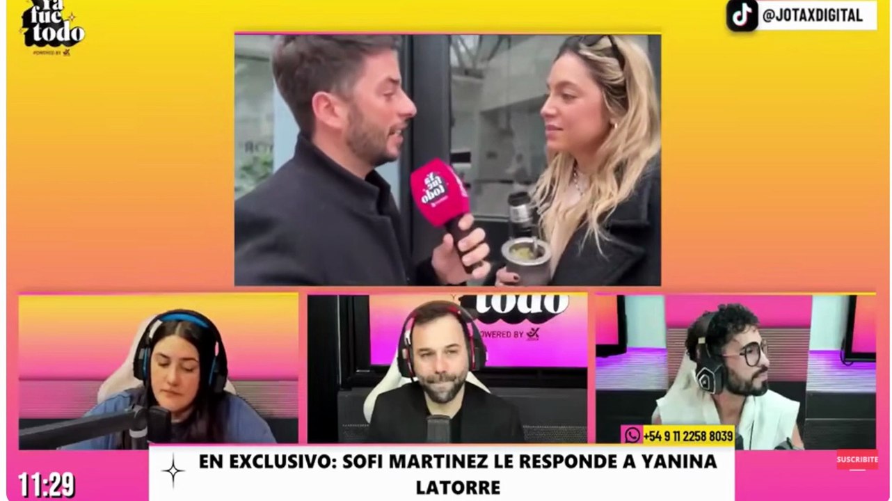 Sofía Martinez le respondió a Yanina Latorre