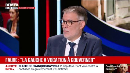 QUESTION BFMTV À OLIVIER FAURE - Pourquoi ne pas réunir des parlementaires du PS à LR pour négocier une politique commune ?