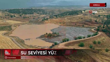 Kırıkkale’de kuruyan gölet sağanak yağışla yeniden doldu