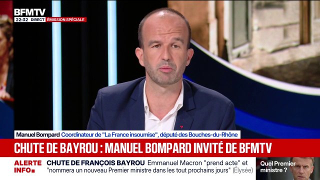 Chute de François Bayrou: Je suis fier d'avoir fait tomber ce gouvernement , affirme Manuel Bompard, coordinateur de LFI