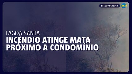 Incêndio atinge mata próximo a condomínio em Lagoa Santa, na RMBH