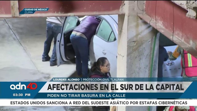 Caos en el sur de CDMX: Fuertes lluvias dejan casas inundadas y calles intransitables