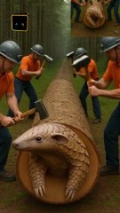 Rescue Pangolin From Giant Log | AS Nagra