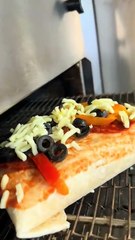 French Tacos 🌮 Gratiné poivrons 🌶️ & Olives  & Chorizo #tacos #food #br3 #foodie #food